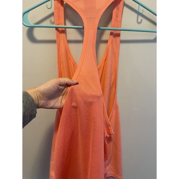 Womens Nike Orange racer back workout mesh Dri-Fit tank top size M/L - Picture 4 of 5